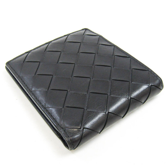 Bottega Veneta Intrecciato Men's Leather Bill Wallet (bi-fold) Black - Picture 2 of 12